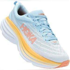 HOKA Women's Bondi 8 Running Shoes Size 8.5B Blue and Orange